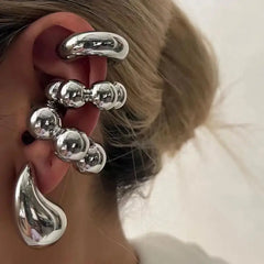 The Golden Hour Stack – 4-Piece Pierced + Cuff Set